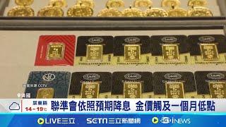 國際金價重挫2% 一度跌破每盎司2600美元 聯準會依照預期降息 金價觸及一個月低點｜記者 蔡孟廷｜國際關鍵字20241219｜三立iNEWS