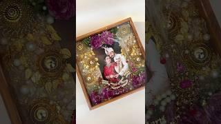 Wedding jewellery preservation in frame, resin art frames, wedding frame, gifts ideas