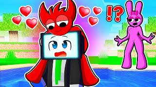 Blocky Met PINKI and SPRUNKI GIRL in Village and Save Her HOUSE - Minecraft...