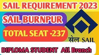 SAIL REQUIREMENT 2023! SAIL BURNPUR REQUIREMENT 2023! SAIL IISCO STEEL PLANT NEW VACANCY 2023!SAIL!