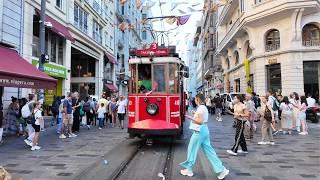 [4K]  Istanbul, Turkey: Walking Tour of Popular Taksim Square