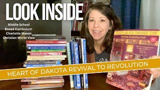 Middle School - Look inside Revival to Revolution and a week from Heart of Dakota #charlottemason