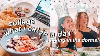 college what i eat in a day + COOKING IN DORM!