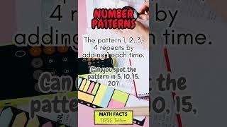 Math Facts: Skip Counting, Patterns, and More! #education #maths #funlearning #mathshorts