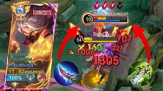 WTF DAMAGE!! GLOBAL HAYABUSA BUILD FULL DAMAGE -Mobile Legends