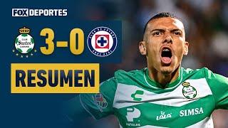  SANTOS GOLEÓ A LA MÁQUINA  | Santos 3 - 0 Cruz Azul | HIGHLIGHTS | #FOXLigaMX