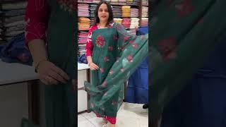 Hand worked chanderi unstitched salwar suits collections for booking visits