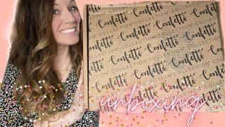 Confetti collection box: stationery unboxing