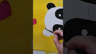 Panda lindo - Pintura al gouache