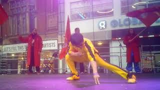 Display by Henglong Kungfu Club UK featuring Modern Bruce Lee(award winning Bruce Lee impersonator)