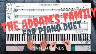 ️ The Addam's Family Theme ️ for Piano four Hands