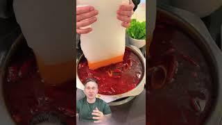 Как сделать любой борщ не жирным? Просто заморозь лед  #обзор #фудблог #еда #борщ
