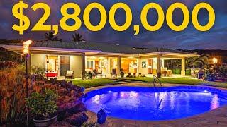 Hawaii Real Estate with Serious Ocean Views and Solar PV! Inside a $2,800,000 Custom Hawaii home