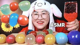 ASMR MUKBANG 직접만든 대왕 무지개 쿄호젤리 먹방 GIANT RAINBOW KYOHO JELLY EATING SOUNDS