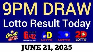 Lotto Result Today 9pm Draw June 21, 2025 Swertres Ez2 PCSO Live Result