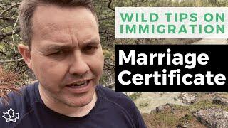 Marriage Certificate For Canada Immigration