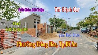 Bán Đất Đông Hòa Dĩ An (1282) Tái Định Cư Đồng Chàm Giảm 300 Triệu, Hoàng  Hải BĐS