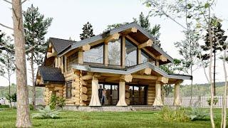 We built an amazing wooden house. Step by step construction process