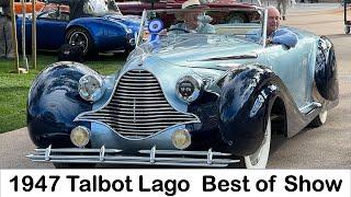 Best of Show 2023 WINNER 1947 Talbot Lago T26 Record Cabriolet at the AZ Concours in Scottsdale.