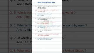 Interesting GK Questions and Answers in English | GK Questions in English short #shorts