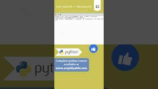 Python Dictionary - The Ultimate Guide to Learning the Language | #shorts  #amplifyabhi | py 42