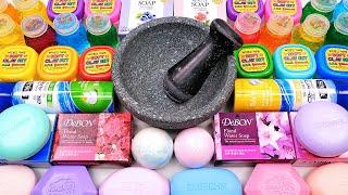 Satisfying Video Mixing Makeup Cosmetics Bubble Soap Glitter Squishy Ball into Clear Slime GoGo ASMR