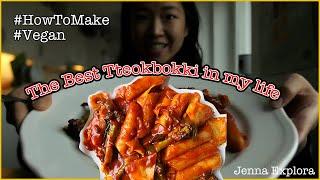 ESP&KR SUB) The Best Vegan Tteobokki Recipe I've ever tried! | 내가 해본 떡볶이 중에서 역대급...!