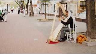 Harp player in Bratislava