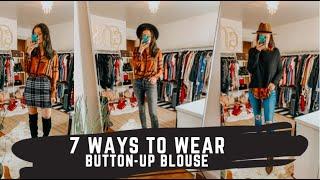 A New Week, 7 New Ways To Style Outfits -- How To Style Button-Up Blouse by Instagram Influencer