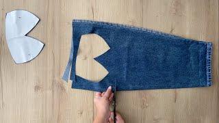  Transformo JEANS...  IDEA to RECYCLE OLD JEANS - TRANSFORMAR Ropa - DIY Dress