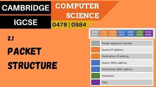 16. CAMBRIDGE IGCSE (0478-0984) 2.1 Packet and packet structure