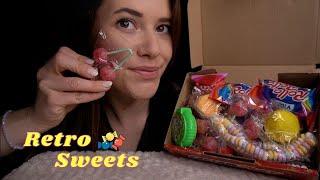 ASMR RETRO CANDY  TASTE TEST  Super Crinkly Eating Sounds | Deutsch/German