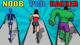 NOOB vs PRO vs HACKER in SuperHero Pick 3D