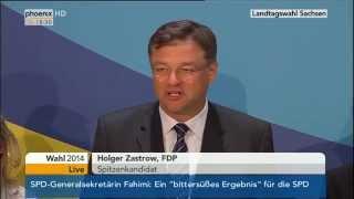 Landtagswahl Sachsen: Statement des FDP-Spitzenkandidaten Holger Zastrow am 31.08.2014