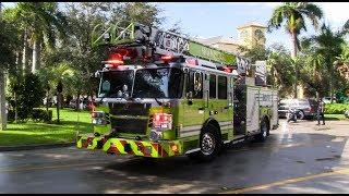 Ladder Miami Dade Fire Rescue responding in Doral