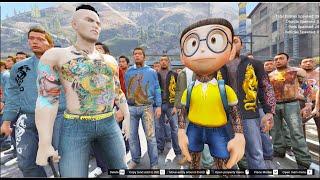 GTA 5 Mod - Đại Ca Nobita Dẫn Đàn Em Qua Cướp Xưởng Gà Của Đại Ca Bảy Gà