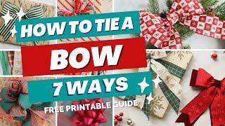 How to Tie a Perfect Bow with Ribbon - Seven Ways