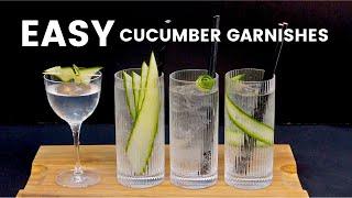 4 Easy Cucumber Cocktail Garnishes in Under 4 minutes!