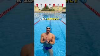 What a 200 meter butterfly feels like in an Olympic Swimming pool