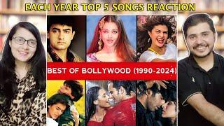 Pakistani Couple Reacts To Best of Bollywood (1990-2024) | 5 Songs Per Year