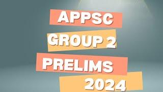 APPSC Group 2 Prelims question paper with answers 2024