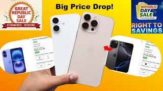 iPhone 16 Big Price Drop !  Flipkart & Amazon Republic Day Sale  (HINDI)