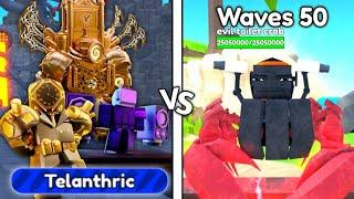  Using ALL TELANTHRIC SIGN UNIT TEAM To Defeat TOILET CRAB BOSS!! - (Roblox) Toilet Tower Defense