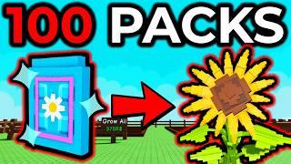 OPENING 100 EXOTIC FLOWER SEED PACKS in Grow a Garden!