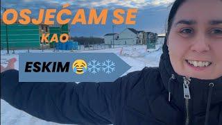 Šetnja kroz kanadsku zimu: Snijeg, drvene kuće i Baranjka! #kanada #zima #vlog #storytime