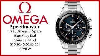 ▶ Omega Speedmaster "First Omega In Space" Steel Blue-Gray Dial 310.30.40.50.06.001 - REVIEW