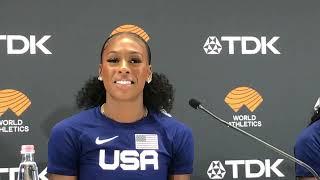 Alexis Holmes Reacts To World Record In Mixed 4x4 At World Champs