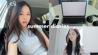 SUMMER DIARIES | getting my life back together, summer morning routine, productive study dates