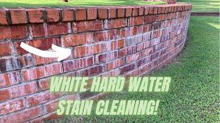 Hard water white stains cleaning on brick #powerwashing #edmond #oklahoma