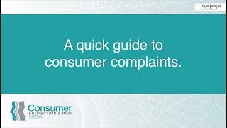 A quick guide to consumer complaints.